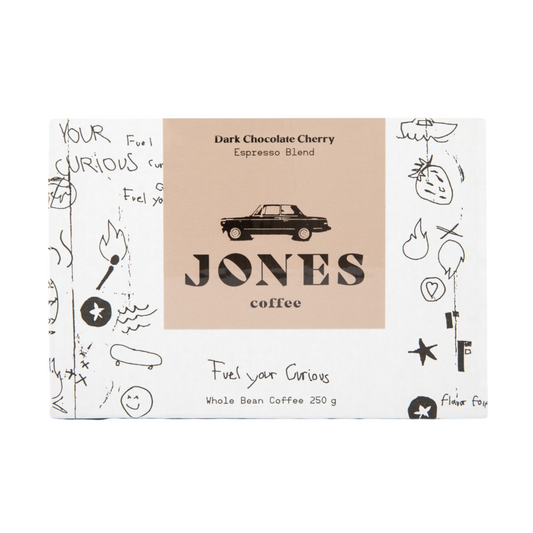 "Dark Chocolate Cherry" - Espresso Blend - Jones Coffee